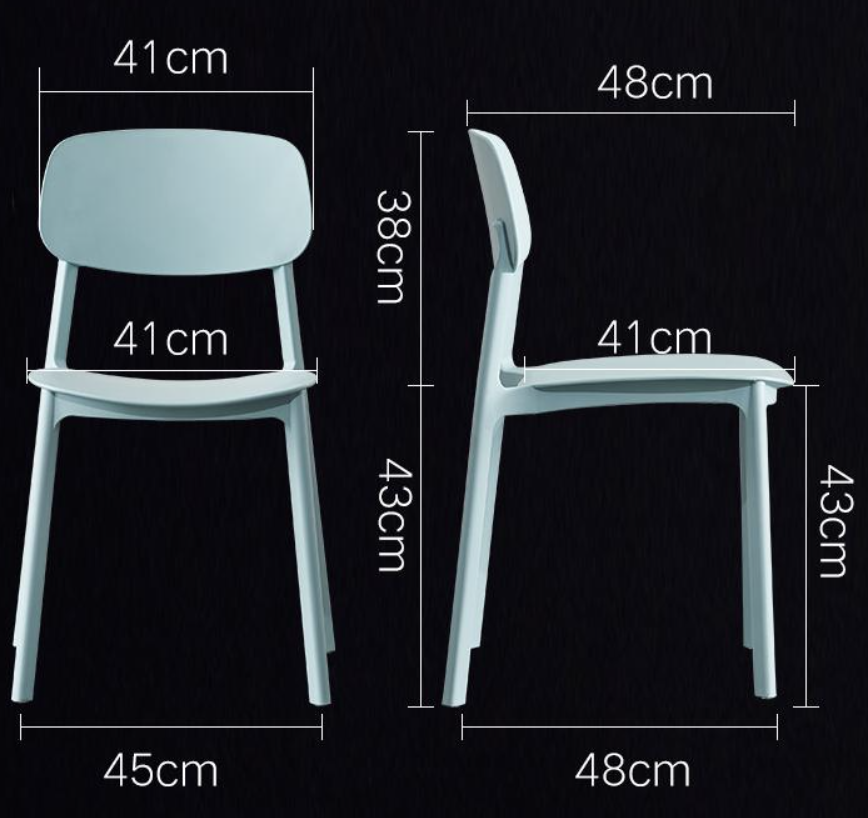 Set of 4 ALIA dining chairs PVC garden restaurant office chair